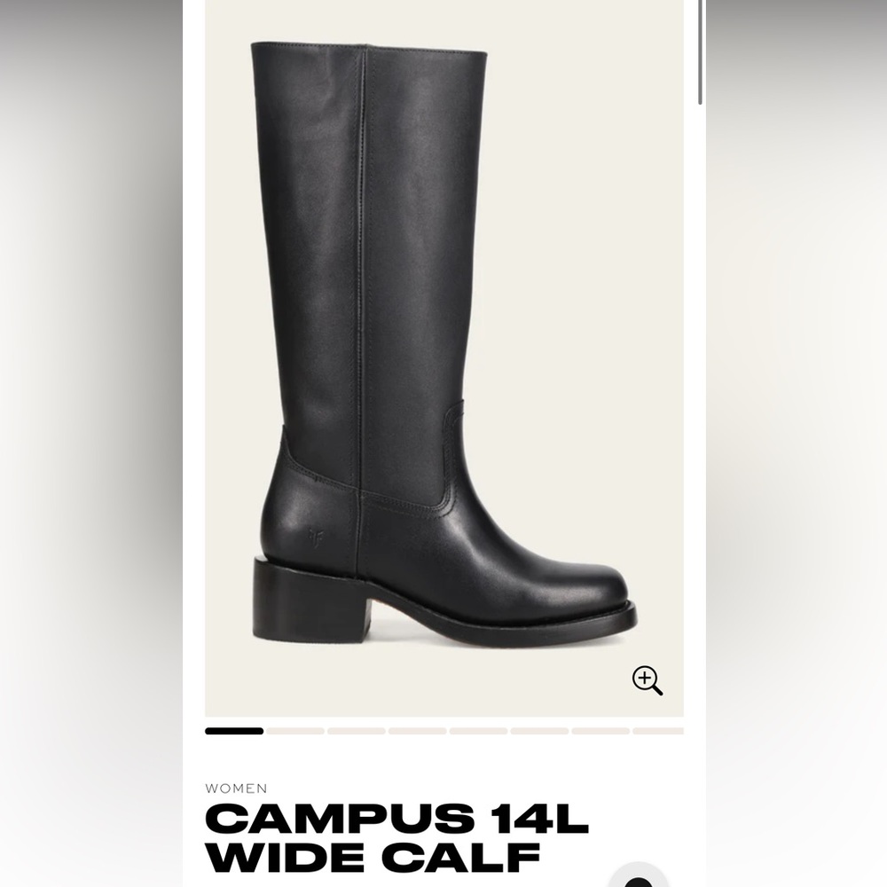 Frye Black Leather Heeled Boots
